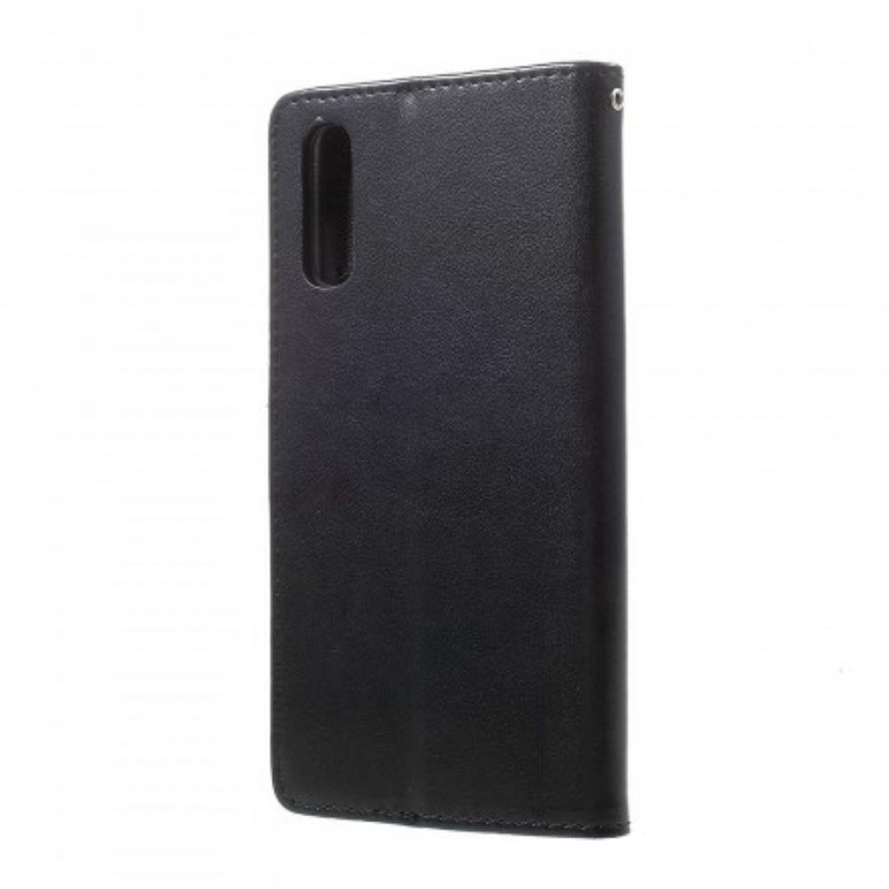 Flip Case Für Samsung Galaxy A70 Mit Kordel Tanga Schmetterlinge Und Blumen