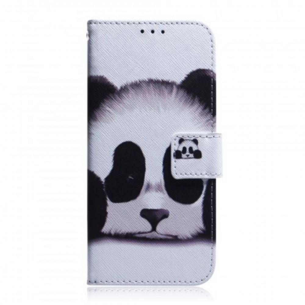 Flip Case Für Samsung Galaxy A70 Panda-gesicht