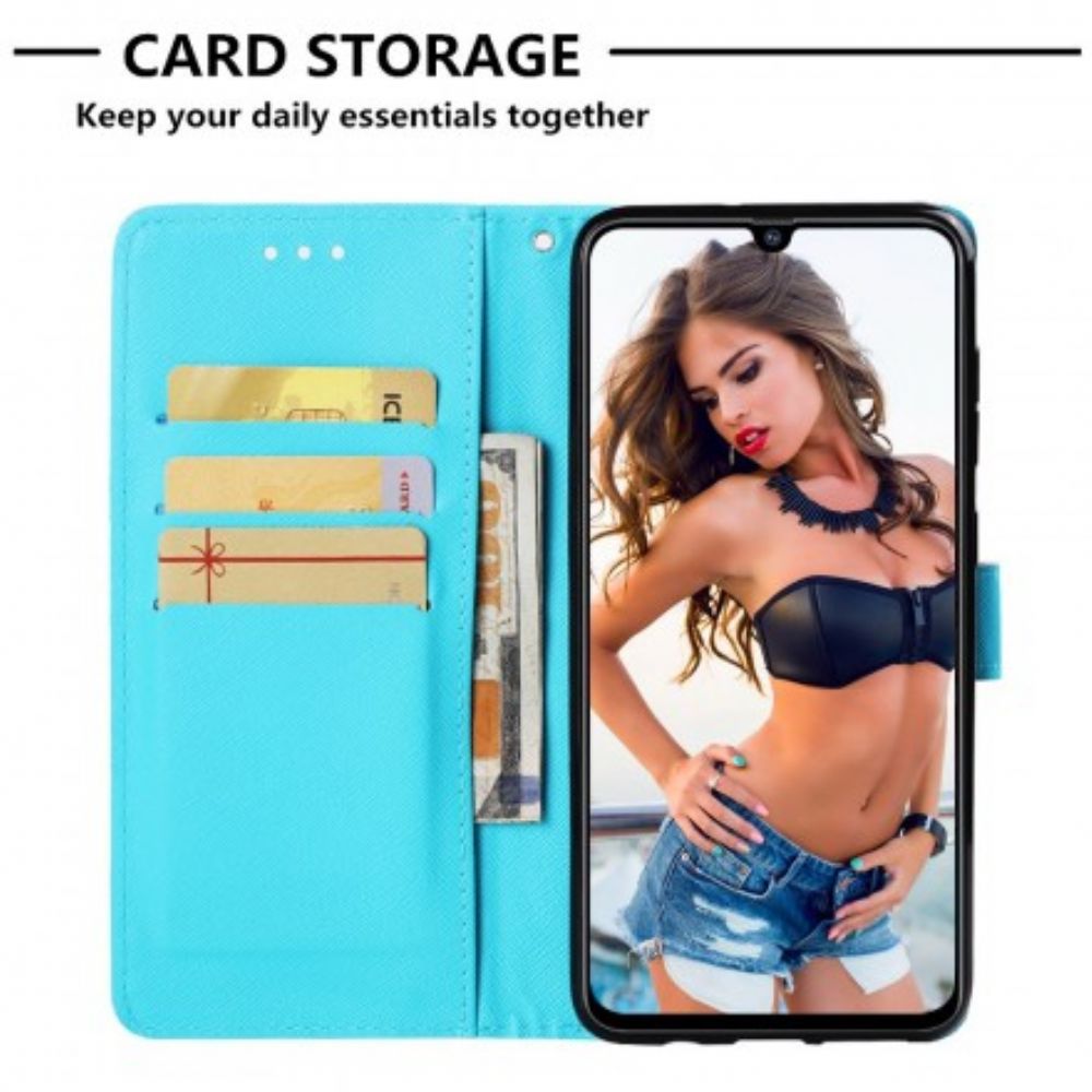 Flip Case Für Samsung Galaxy A70 Pastellfarbener Traumfänger