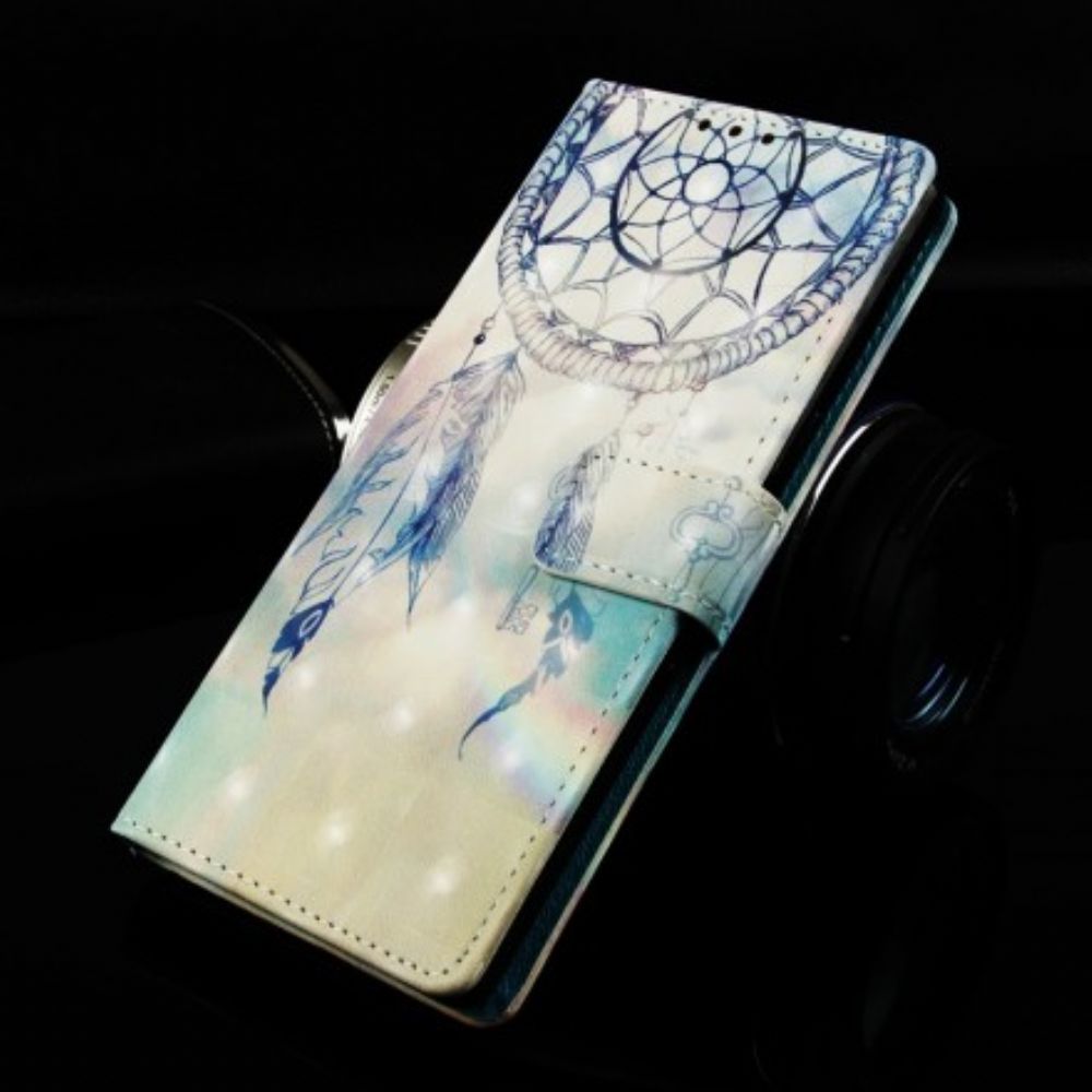 Flip Case Für Samsung Galaxy A70 Pastellfarbener Traumfänger