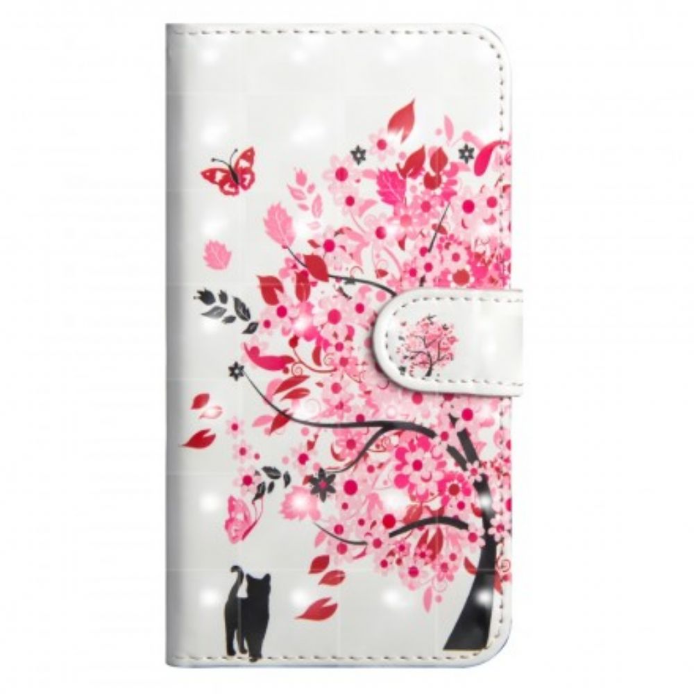 Flip Case Für Samsung Galaxy A70 Rosa Baum