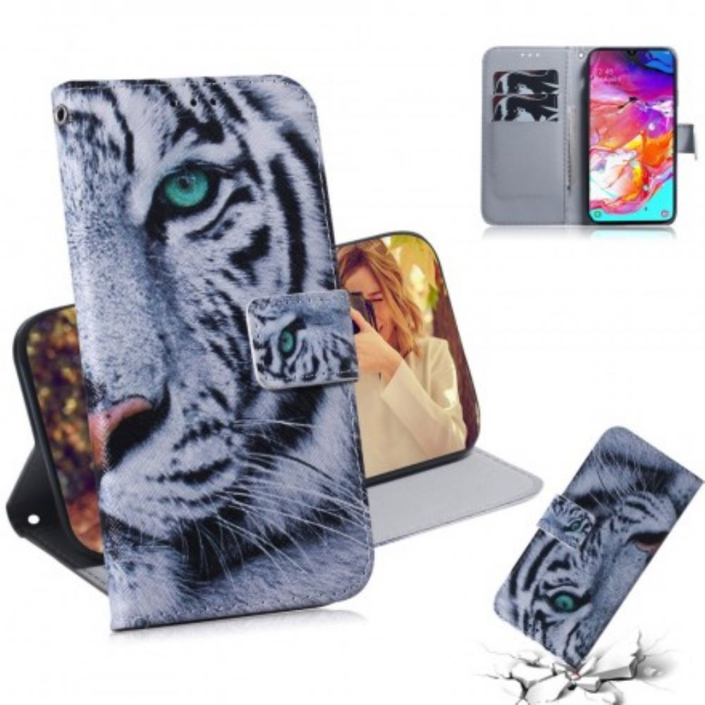 Flip Case Für Samsung Galaxy A70 Tigergesicht