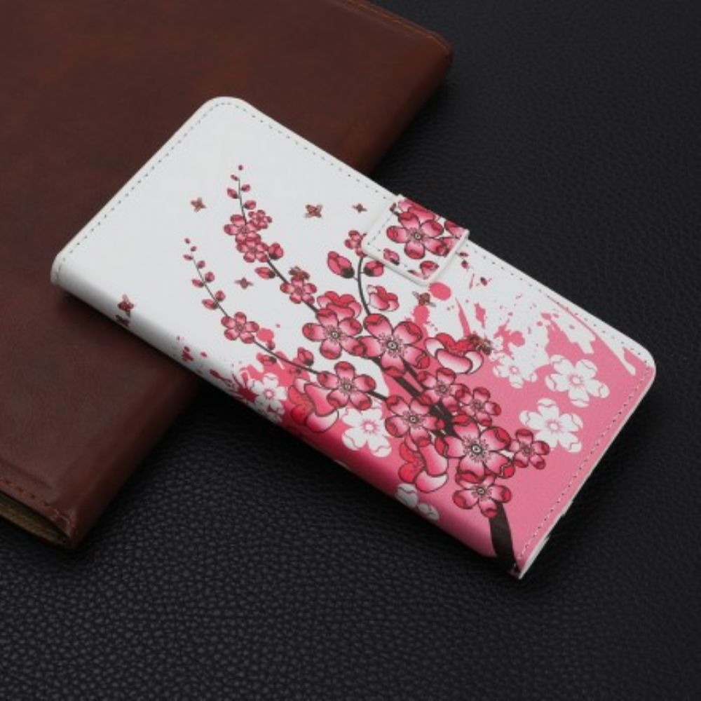 Flip Case Für Samsung Galaxy A70 Tropische Blumen