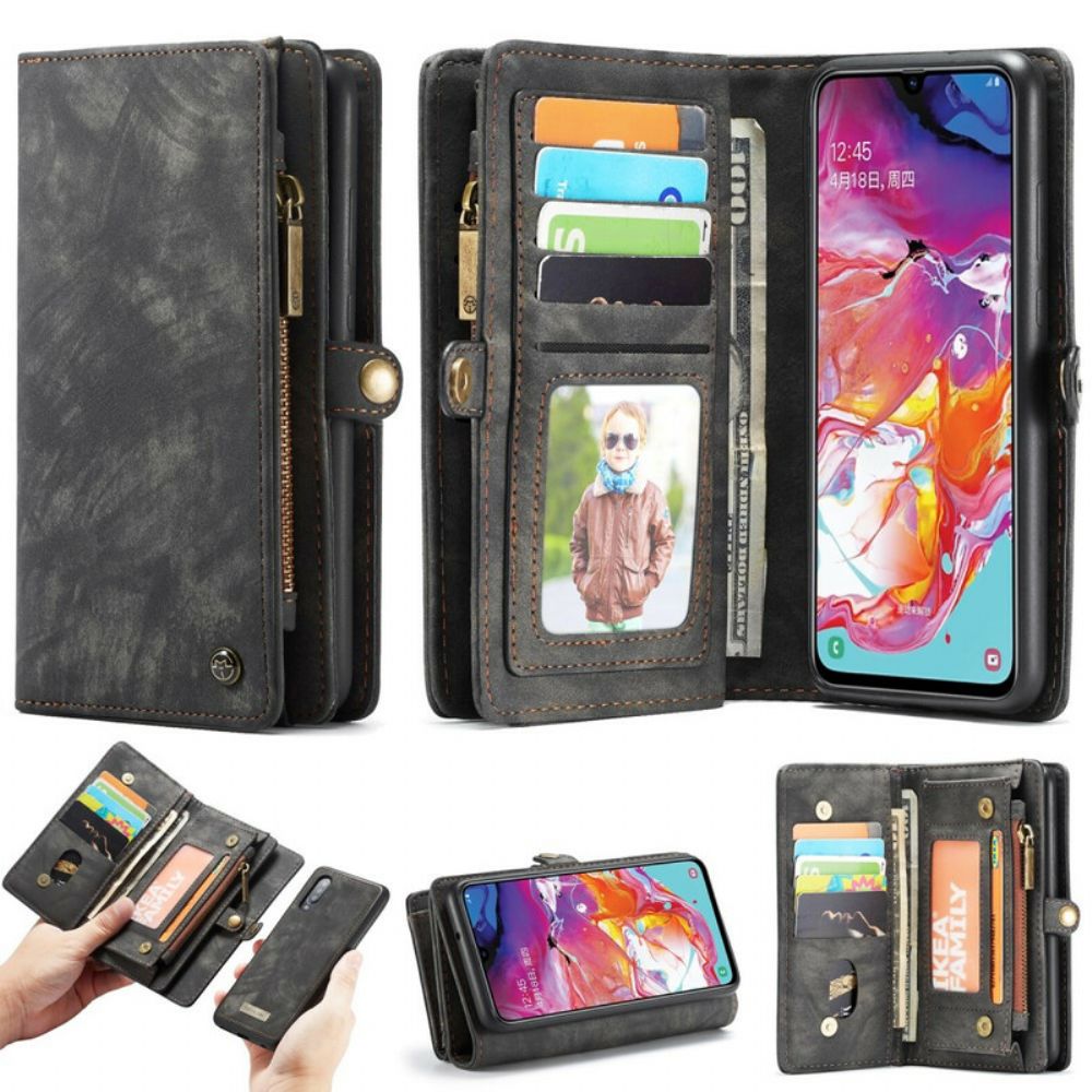 Hülle Lederhüllen Für Samsung Galaxy A70 Caseme Abnehmbar