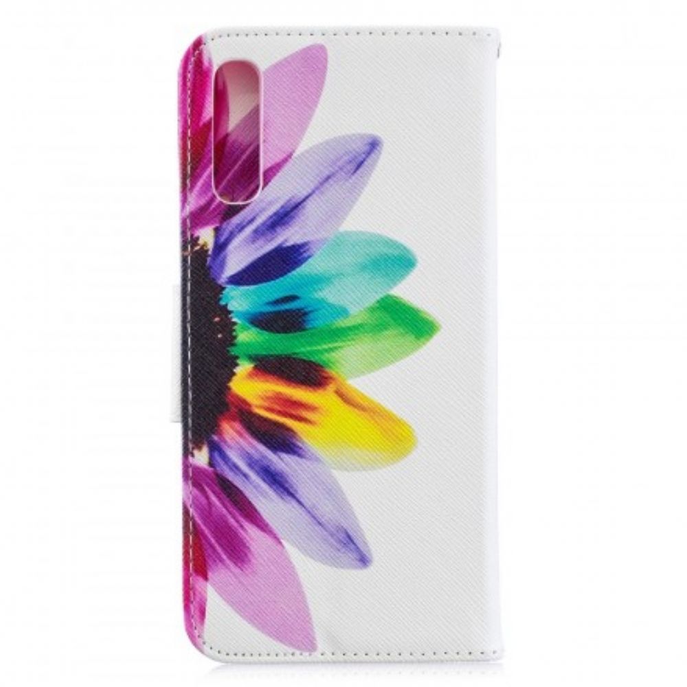 Lederhüllen Für Samsung Galaxy A70 Aquarell Blume