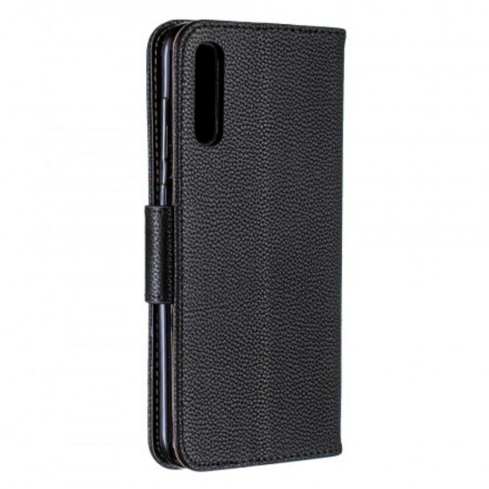 Lederhüllen Für Samsung Galaxy A70 Flip Case Litschi-klappe Schräg