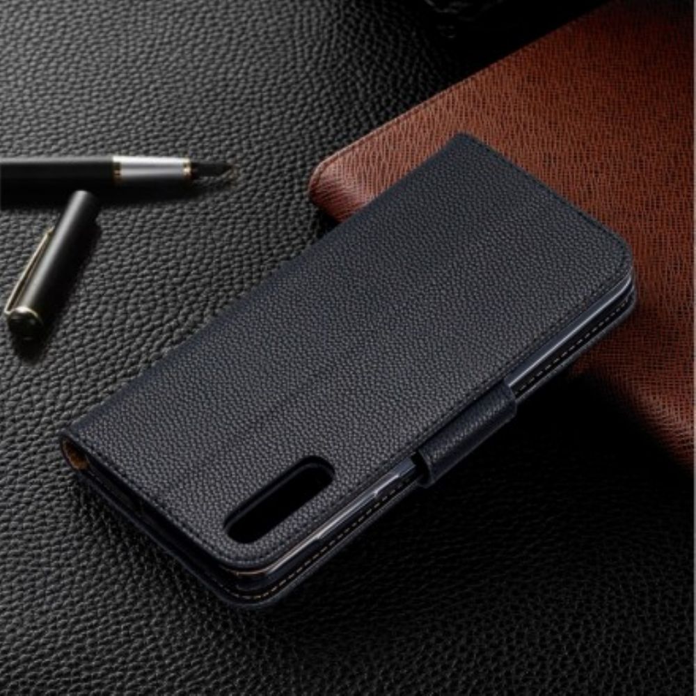 Lederhüllen Für Samsung Galaxy A70 Flip Case Litschi-klappe Schräg