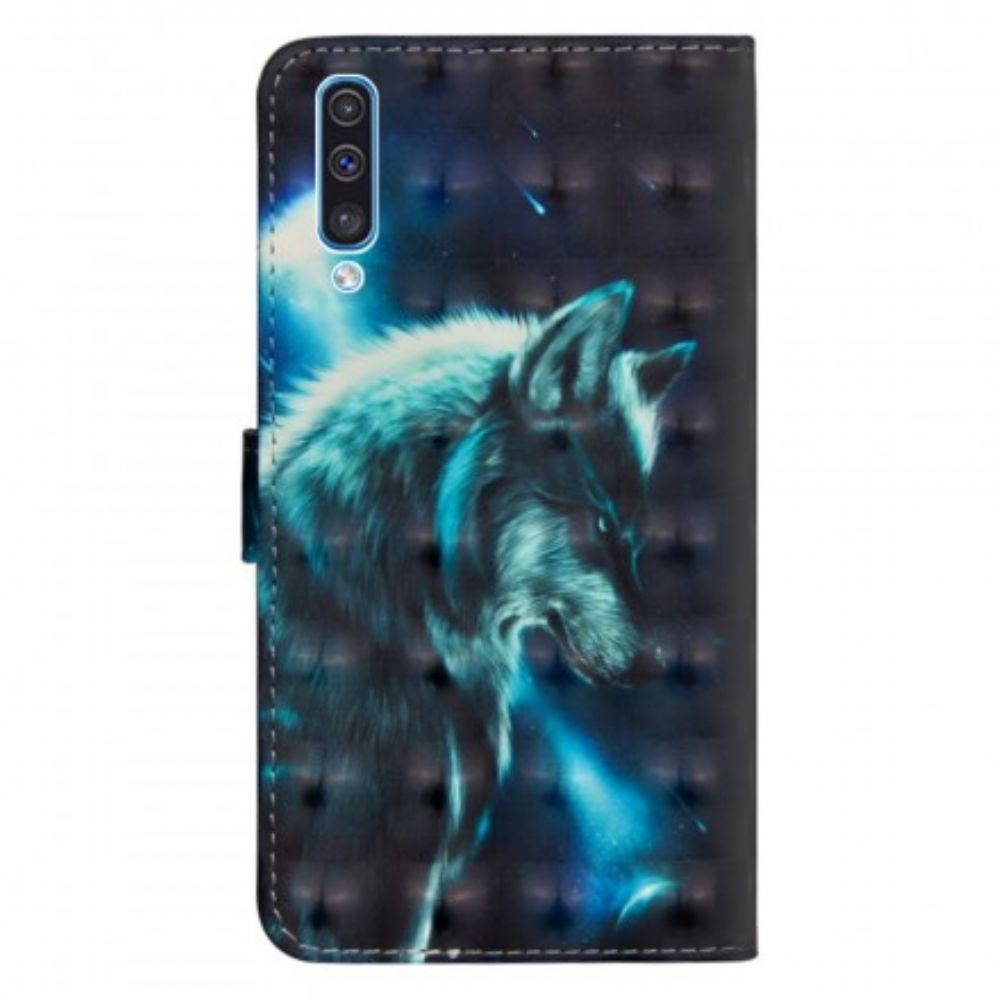 Lederhüllen Für Samsung Galaxy A70 Majestätischer Wolf