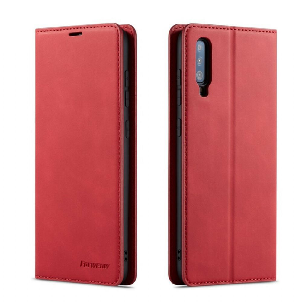 Schutzhülle Für Samsung Galaxy A70 Flip Case Ledereffekt Vorw