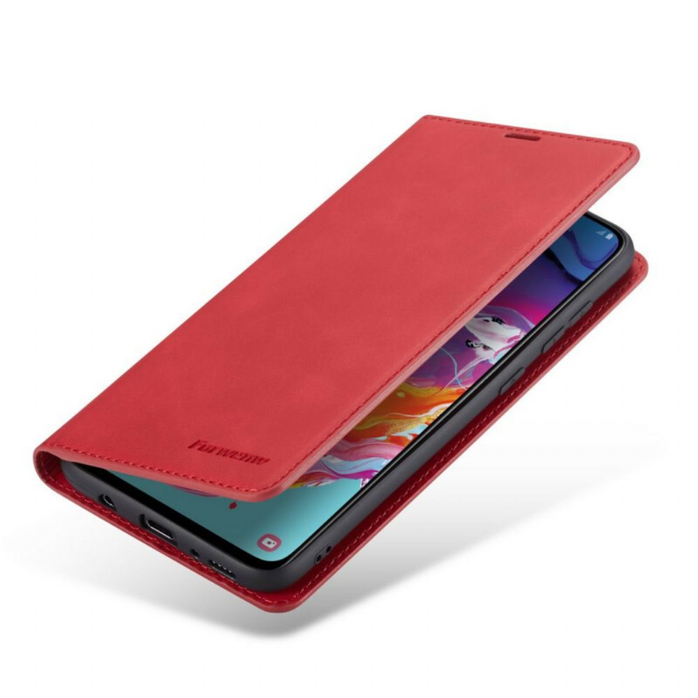 Schutzhülle Für Samsung Galaxy A70 Flip Case Ledereffekt Vorw