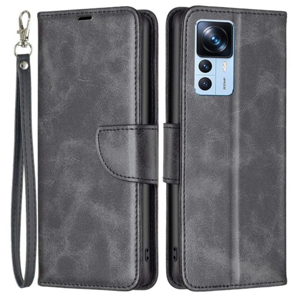 Flip Case Für Xiaomi 12T / 12T Pro Glattes Kunstleder