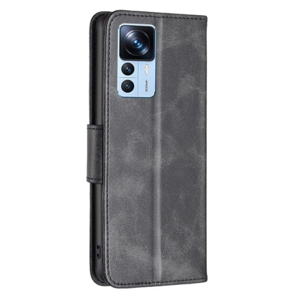 Flip Case Für Xiaomi 12T / 12T Pro Glattes Kunstleder