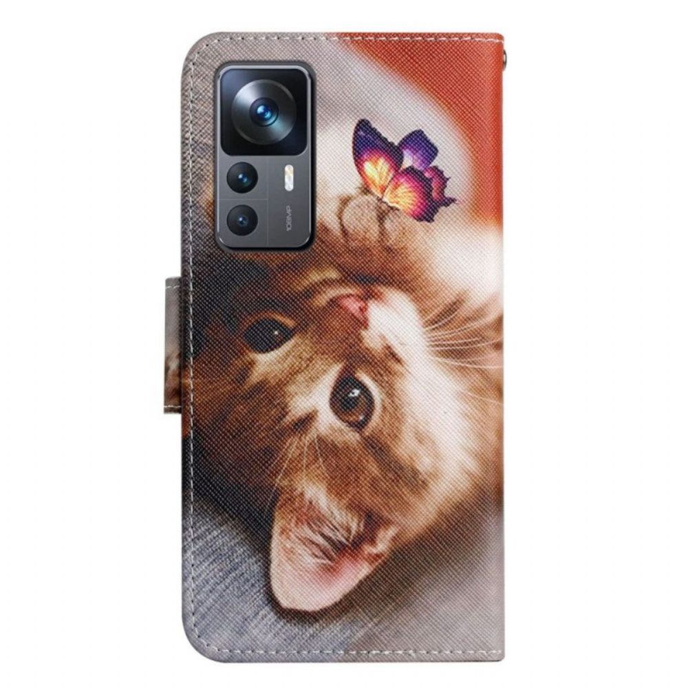 Flip Case Für Xiaomi 12T / 12T Pro Katzen Mit Schlüsselband