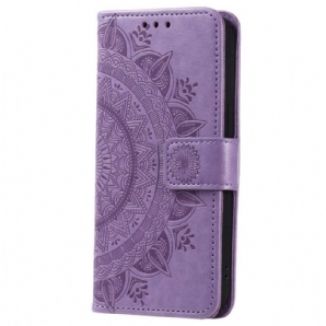 Flip Case Für Xiaomi 12T / 12T Pro Mandala-sonne Mit Schlüsselband