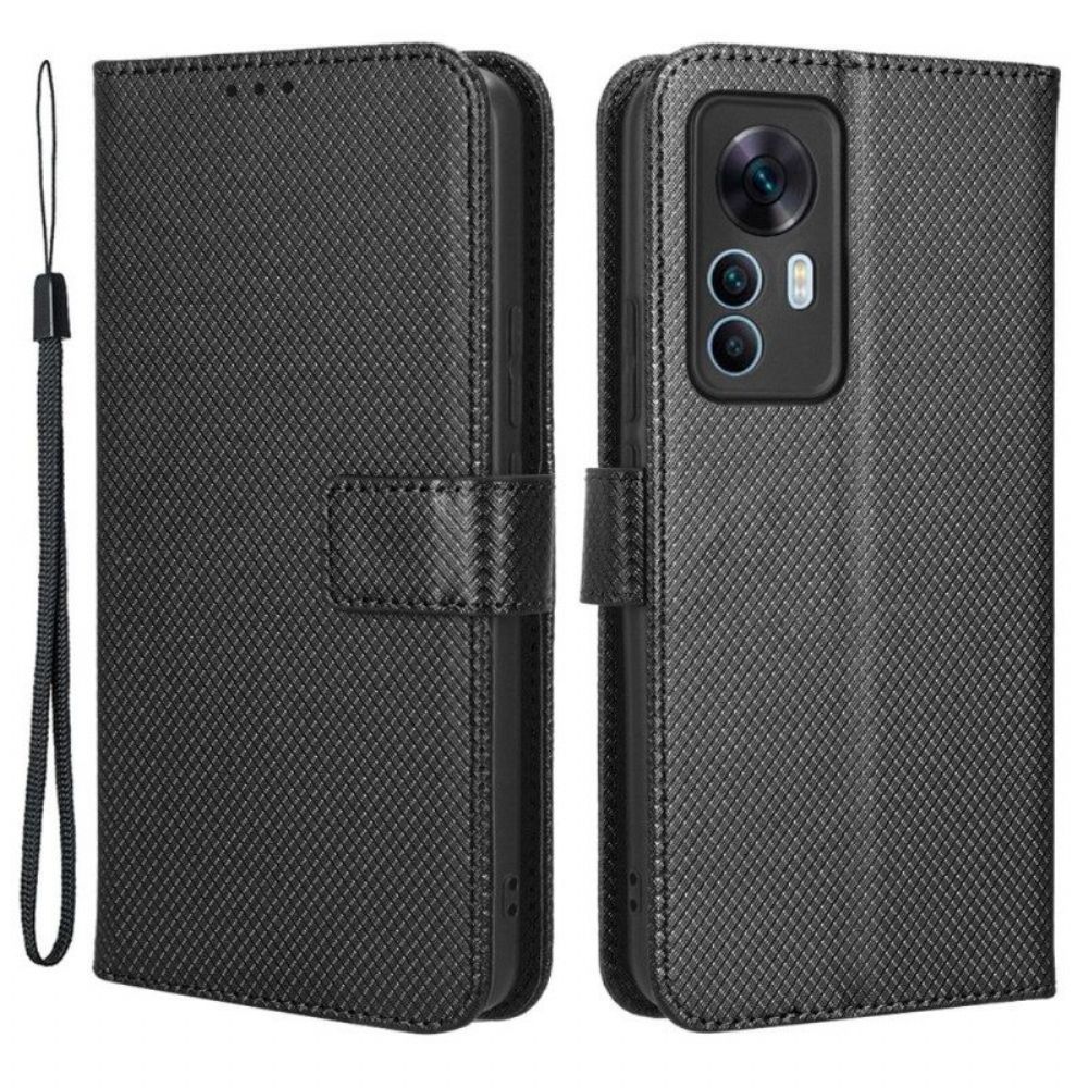 Flip Case Für Xiaomi 12T / 12T Pro Mit Kordel Kunstlederarmband