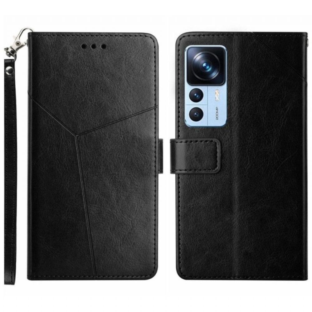 Flip Case Für Xiaomi 12T / 12T Pro Mit Kordel Riemendesign