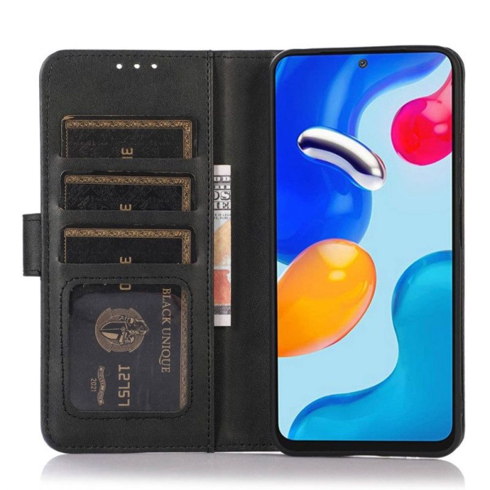 Flip Case Für Xiaomi 12T / 12T Pro Nüchternheit Ledereffekt