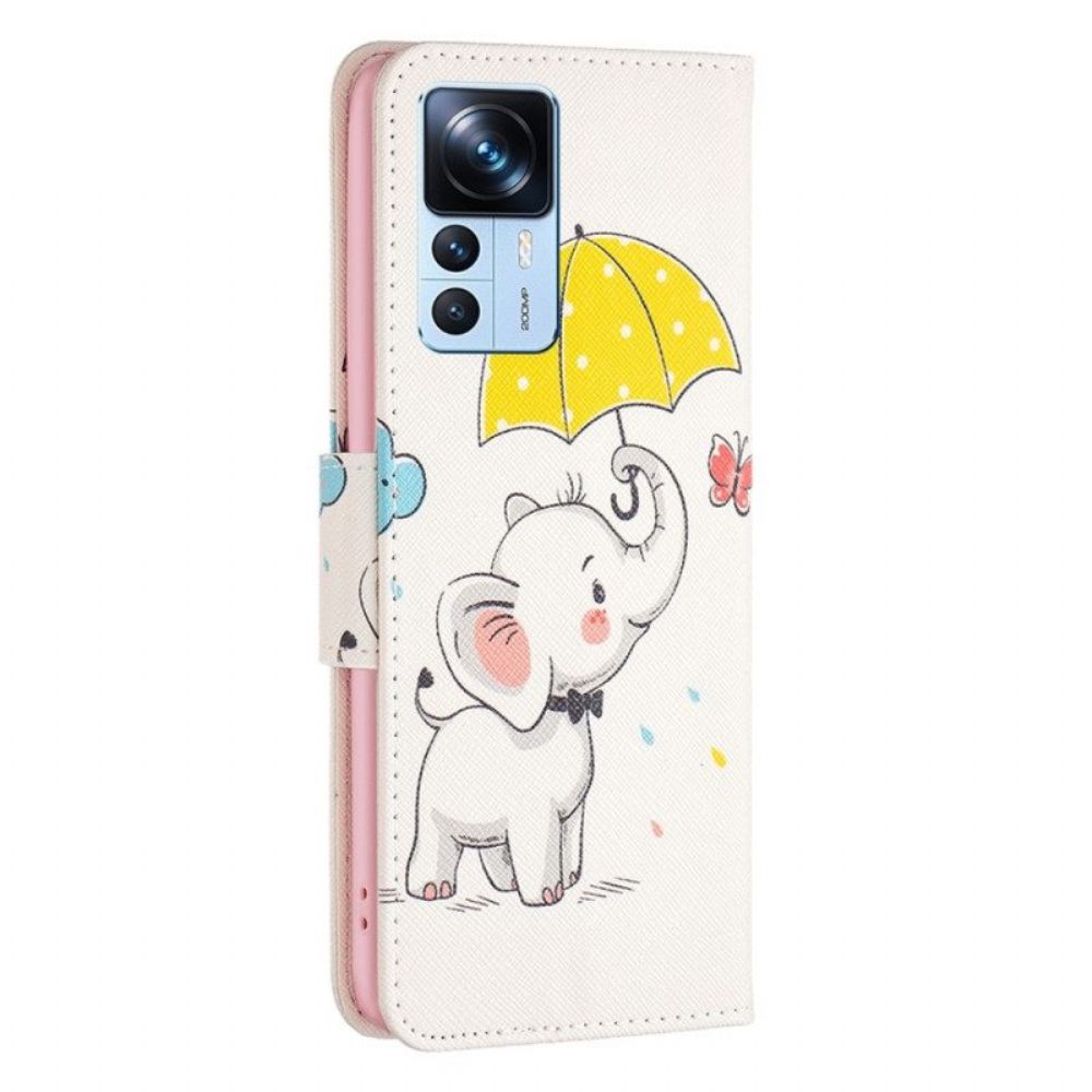 Lederhüllen Für Xiaomi 12T / 12T Pro Baby Elefant