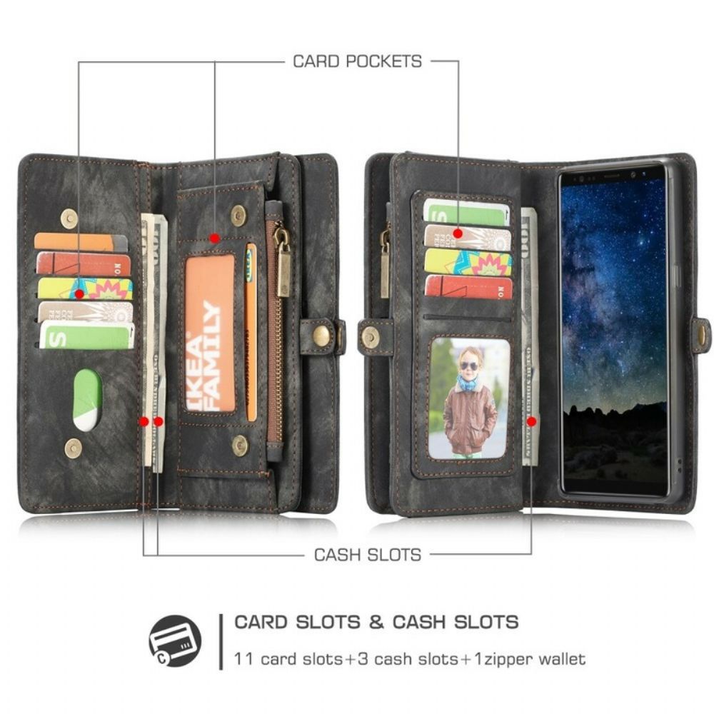 Flip Case Für Samsung Galaxy Note 9 Caseme Vintage-leder