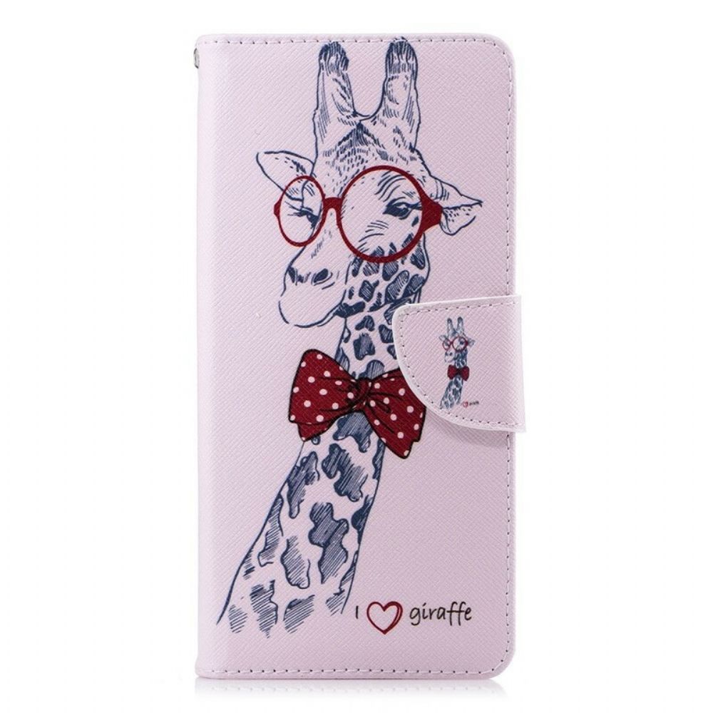 Flip Case Für Samsung Galaxy Note 9 Nerdige Giraffe