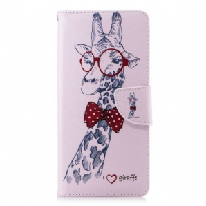 Flip Case Für Samsung Galaxy Note 9 Nerdige Giraffe