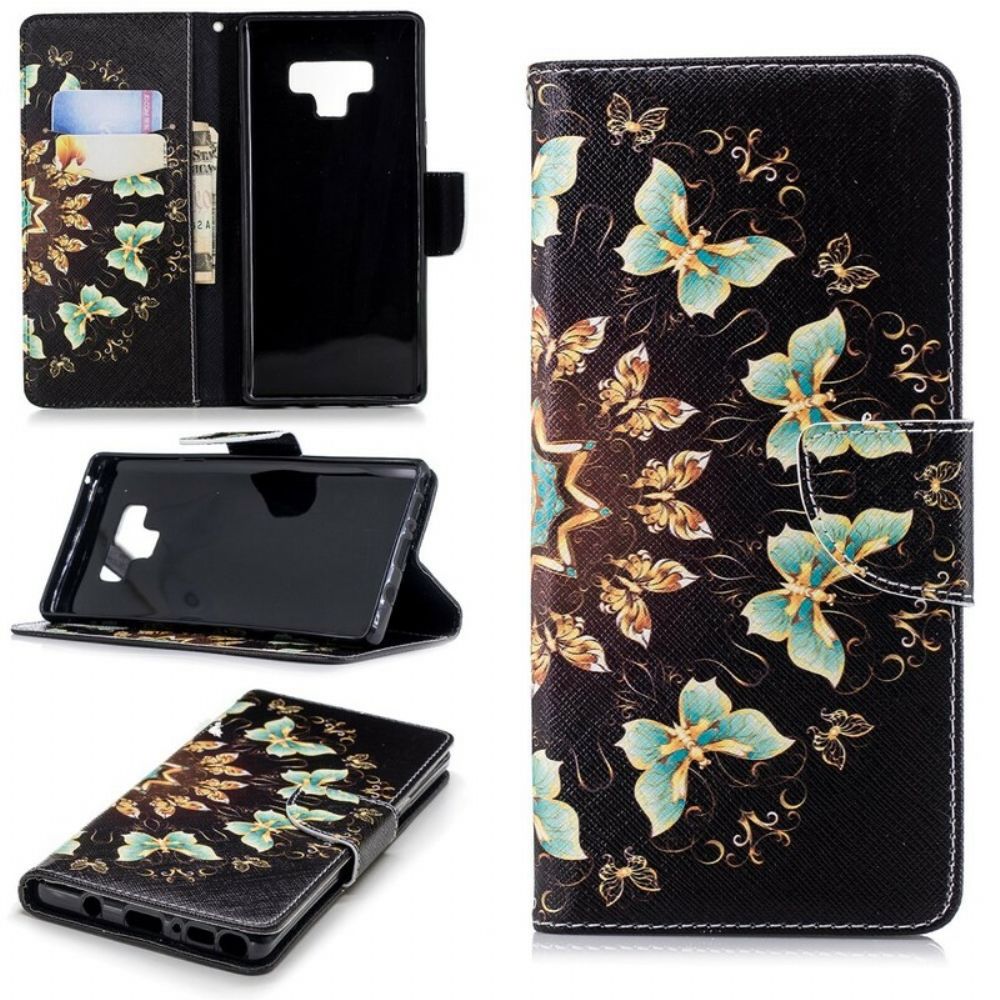 Flip Case Für Samsung Galaxy Note 9 Schmetterlings-mandala