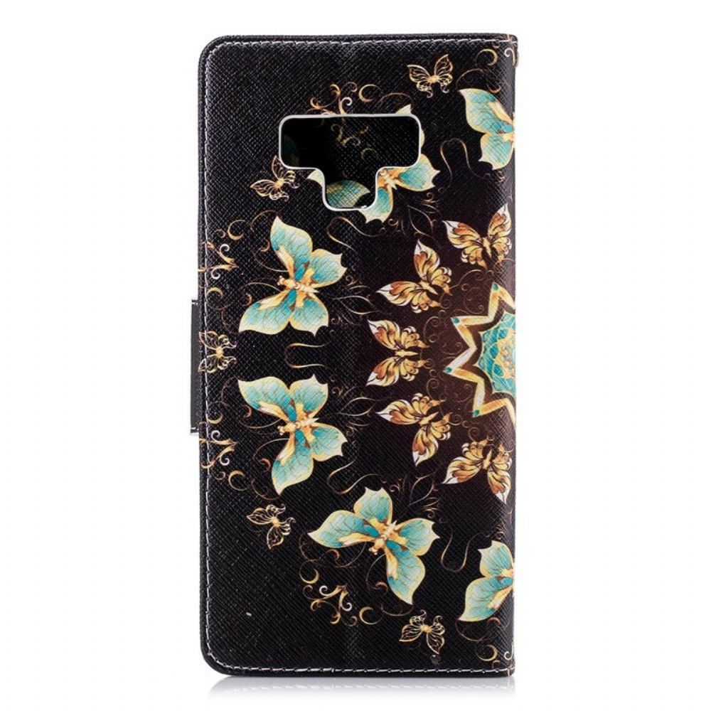 Flip Case Für Samsung Galaxy Note 9 Schmetterlings-mandala