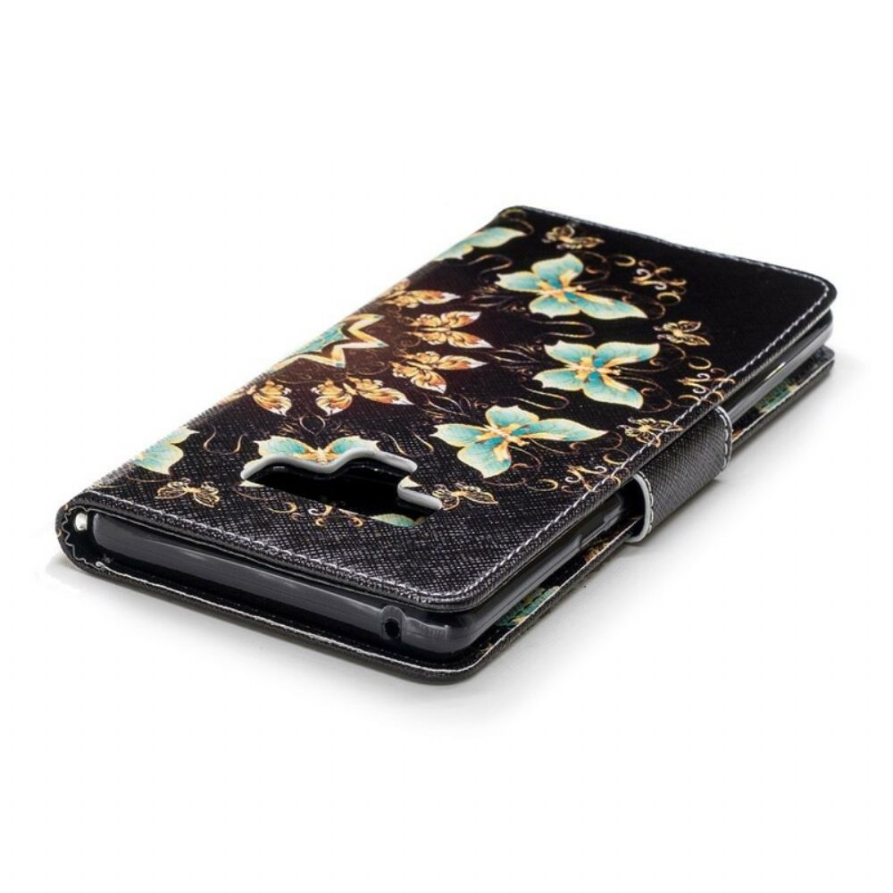 Flip Case Für Samsung Galaxy Note 9 Schmetterlings-mandala