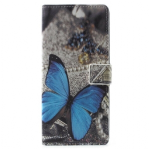 Lederhüllen Für Samsung Galaxy Note 9 Blauer Schmetterling