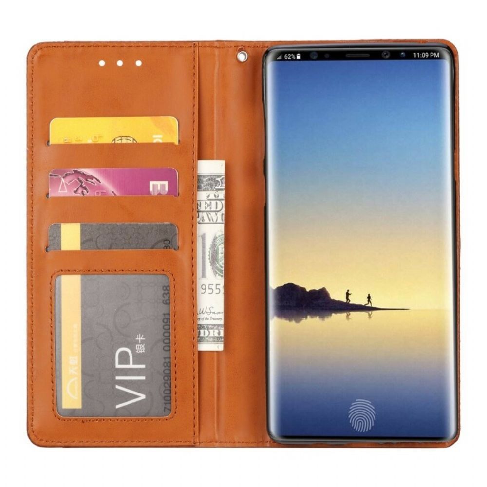 Schutzhülle Für Samsung Galaxy Note 9 Flip Case Kartenetui Aus Kunstleder