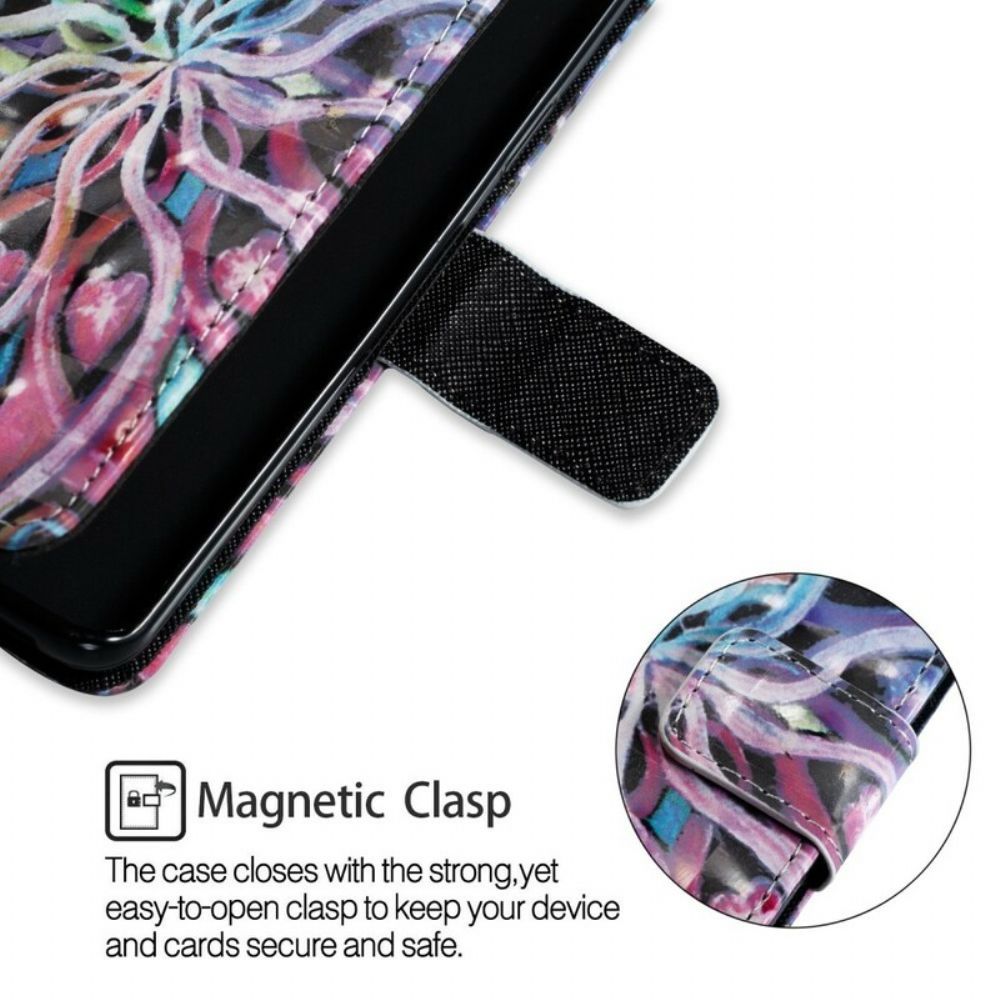 Flip Case Für Samsung Galaxy S9 Bunte Pflanze