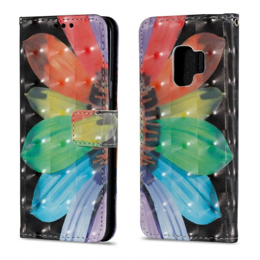 Flip Case Für Samsung Galaxy S9 Gemalte Blume