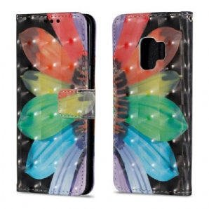 Flip Case Für Samsung Galaxy S9 Gemalte Blume