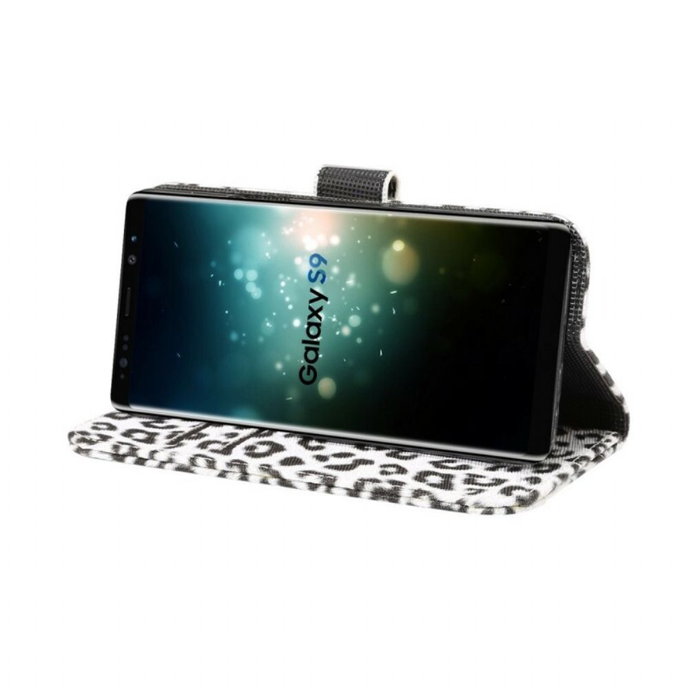 Flip Case Für Samsung Galaxy S9 Leopard