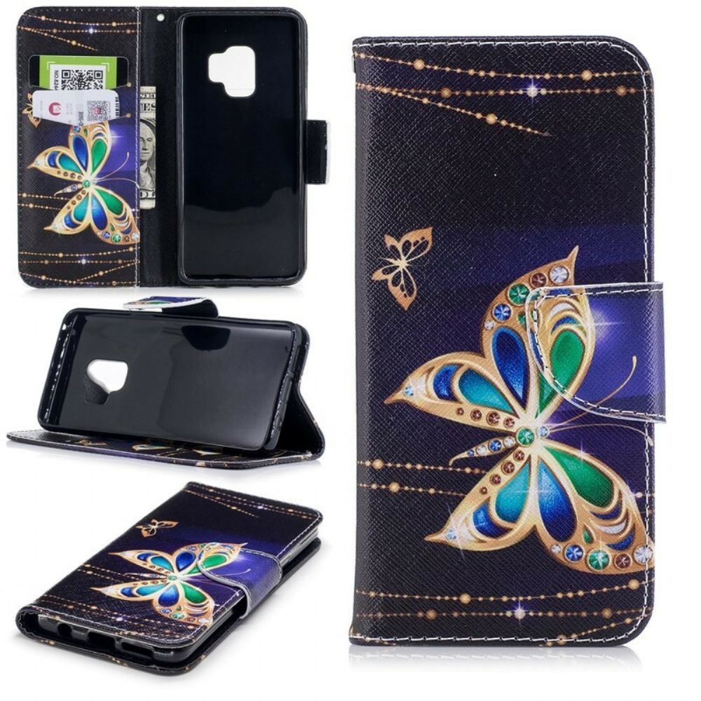 Flip Case Für Samsung Galaxy S9 Magischer Schmetterling