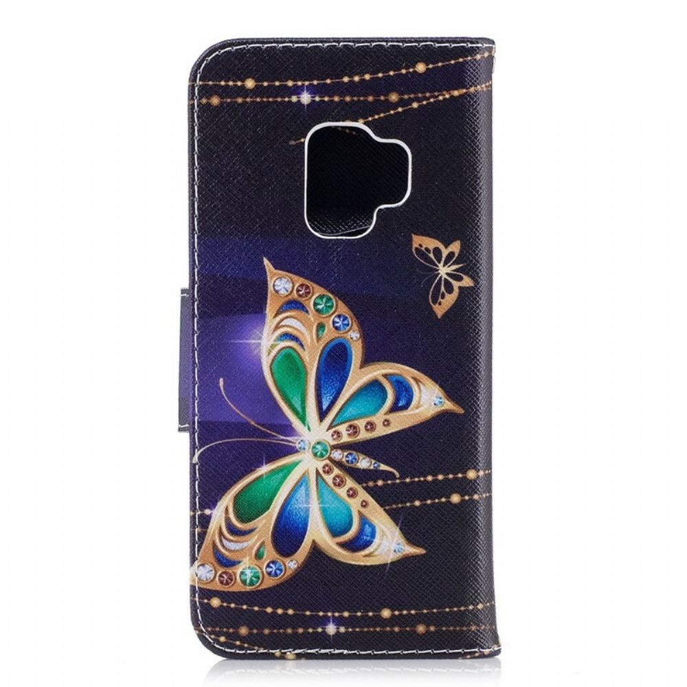 Flip Case Für Samsung Galaxy S9 Magischer Schmetterling