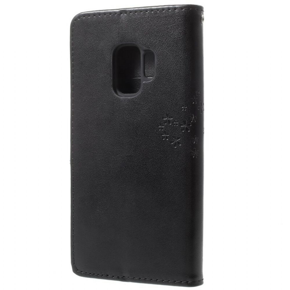 Flip Case Für Samsung Galaxy S9 Mit Kordel Baum Und Riemcheneulen