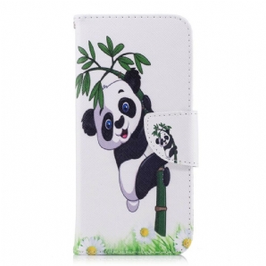 Flip Case Für Samsung Galaxy S9 Panda Auf Bambus