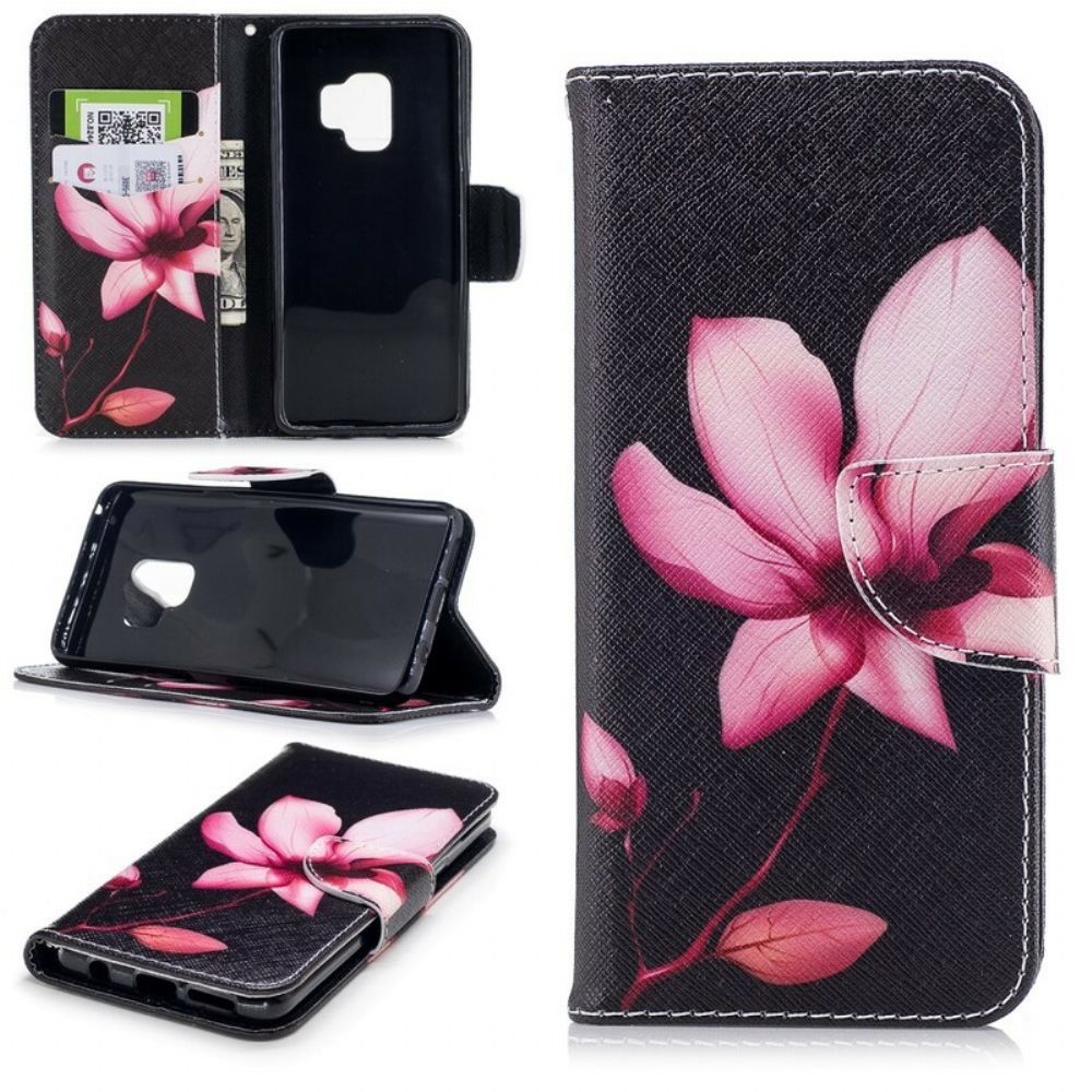 Flip Case Für Samsung Galaxy S9 Rosa Blume