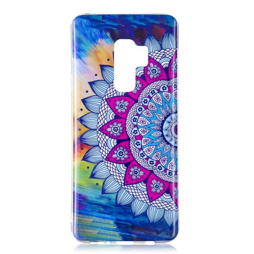 Handyhülle Für Samsung Galaxy S9 Fluoreszierendes Buntes Mandala