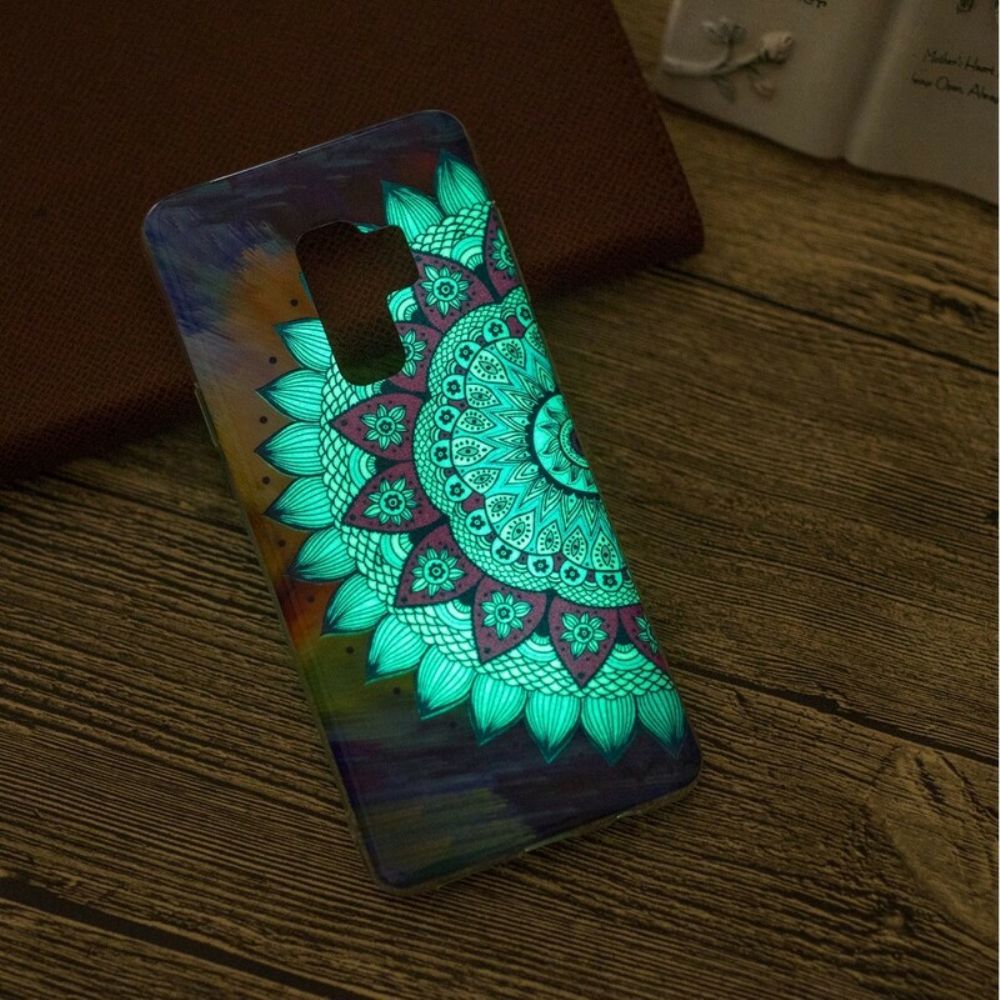 Handyhülle Für Samsung Galaxy S9 Fluoreszierendes Buntes Mandala