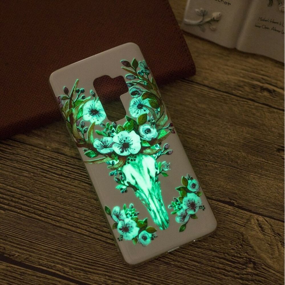 Hülle Für Samsung Galaxy S9 Fluoreszierender Blütenelch