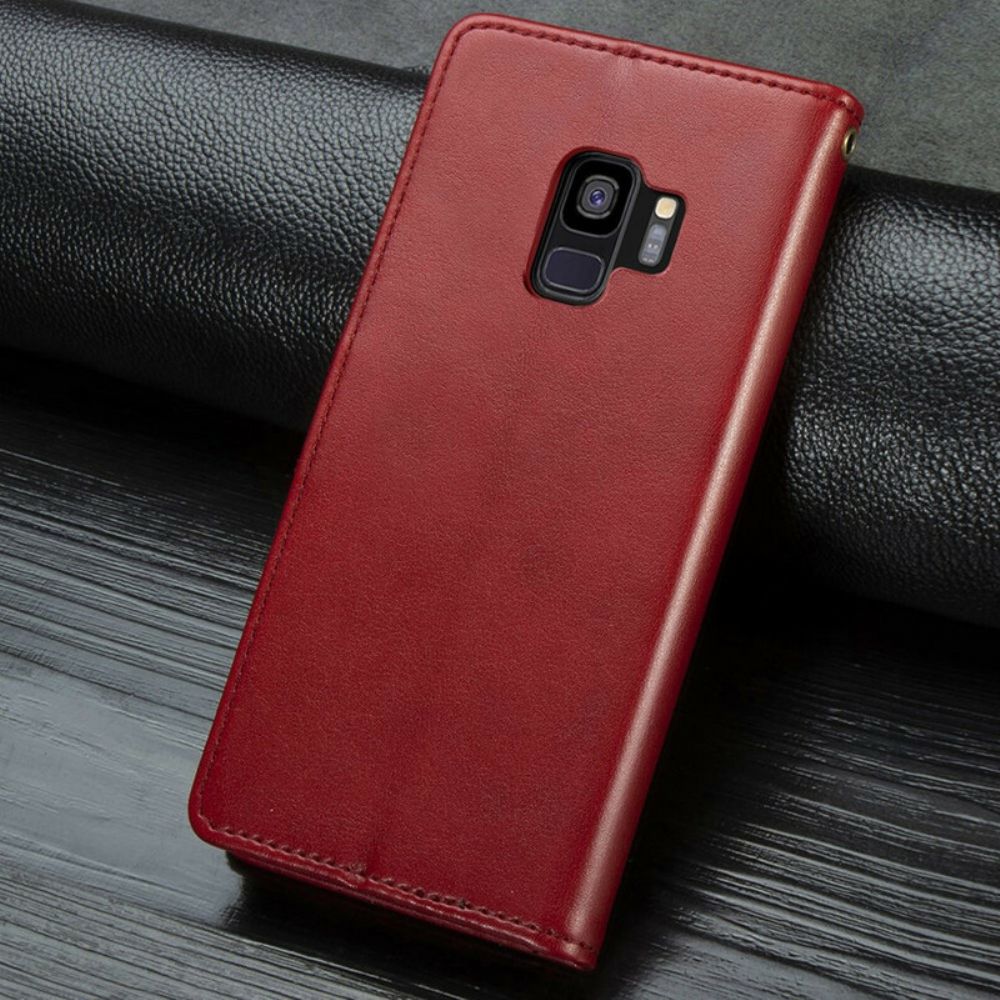 Lederhüllen Für Samsung Galaxy S9 Kunstleder Und Vintage-verschluss