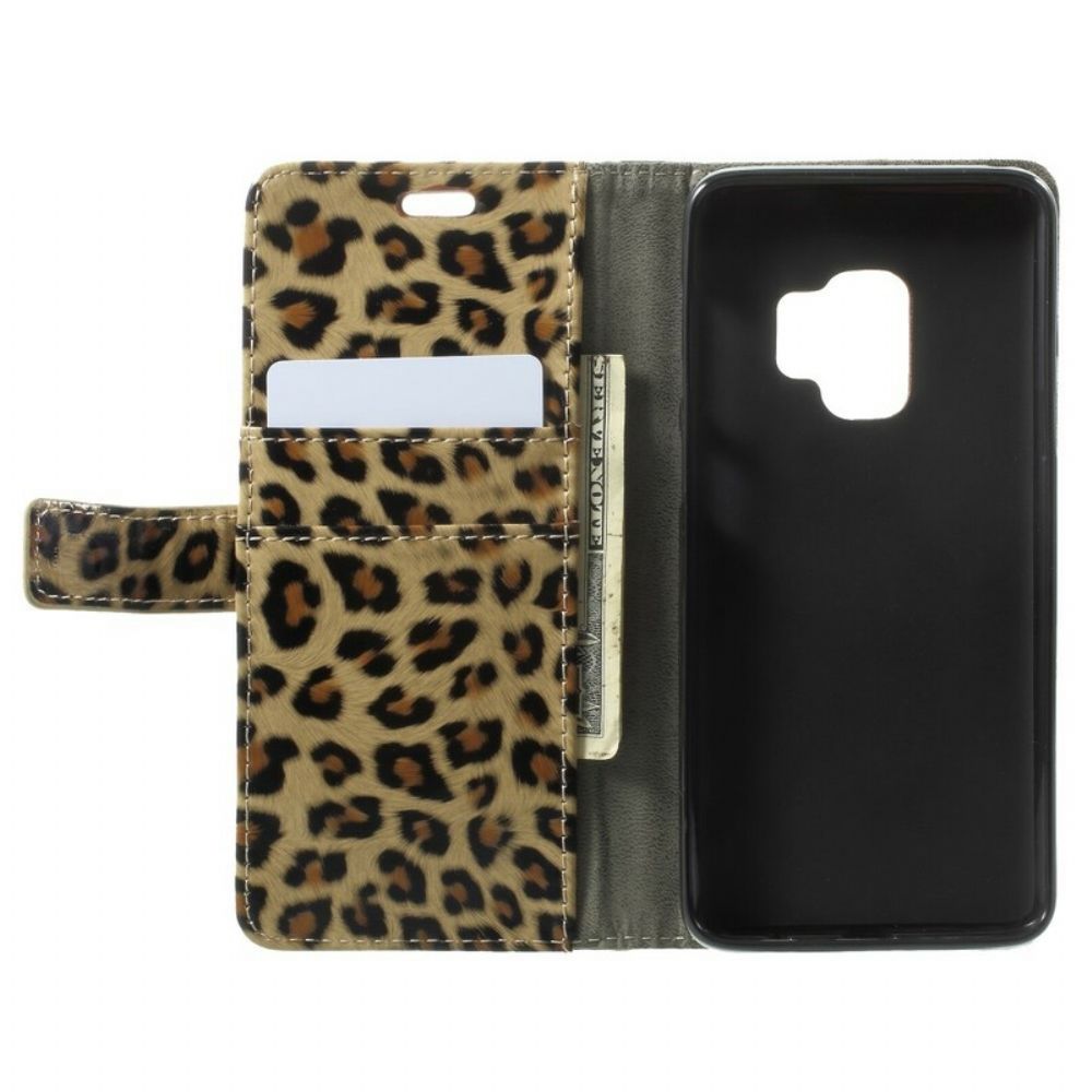 Lederhüllen Für Samsung Galaxy S9 Leopard