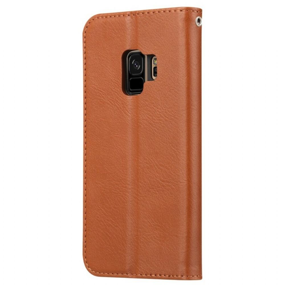 Schutzhülle Für Samsung Galaxy S9 Flip Case Kartenetui Aus Kunstleder