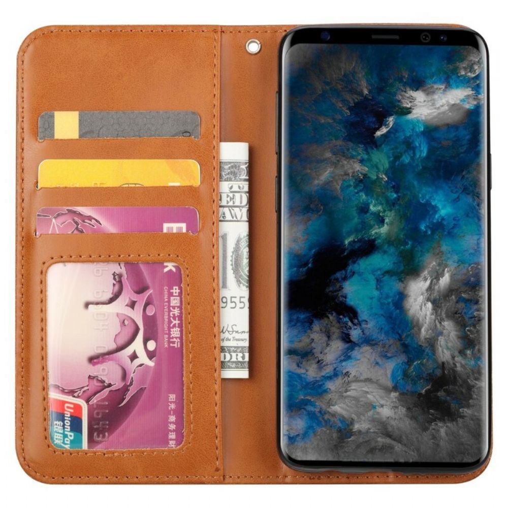 Schutzhülle Für Samsung Galaxy S9 Flip Case Kartenetui Aus Kunstleder