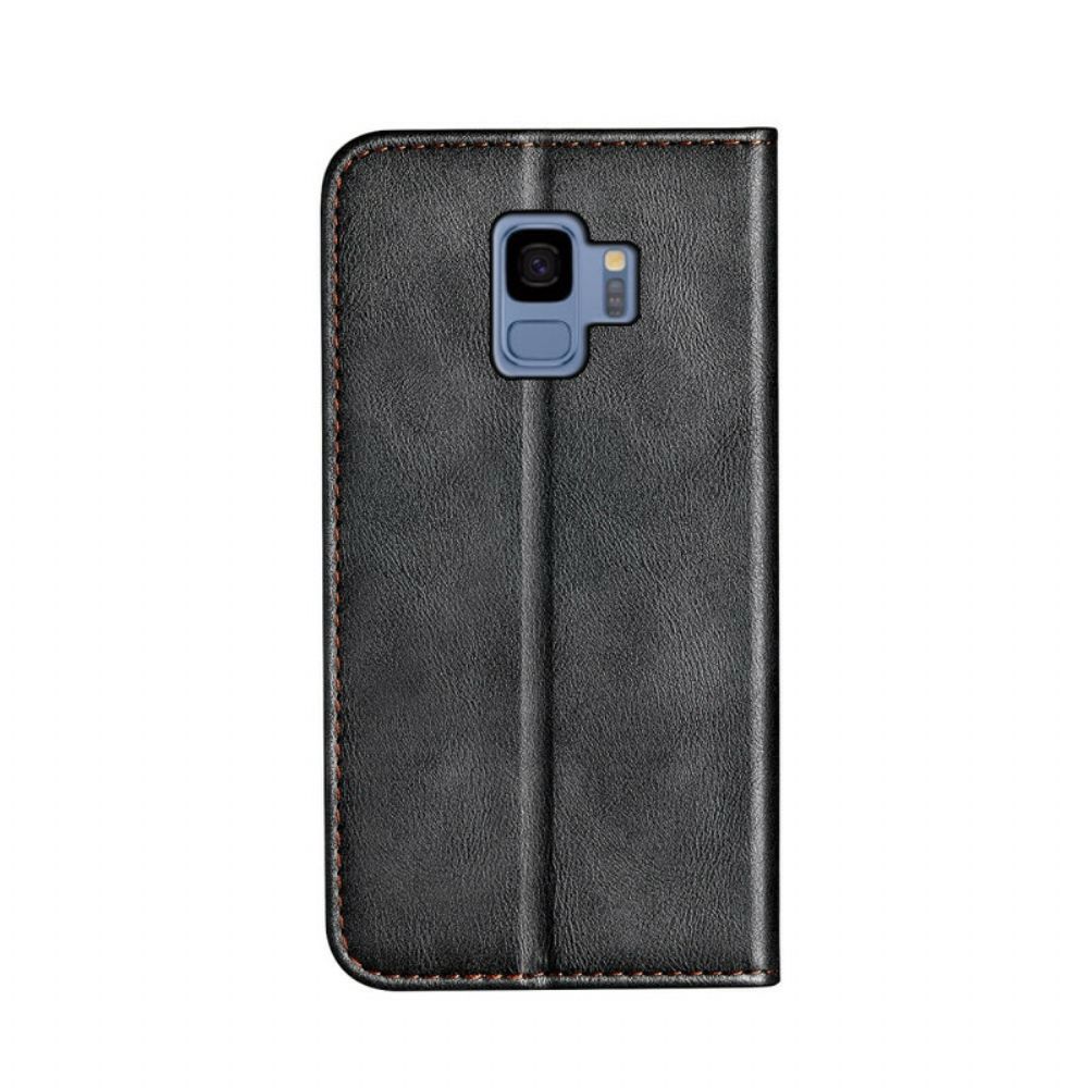 Schutzhülle Für Samsung Galaxy S9 Flip Case Zweifarbiger Ledereffekt