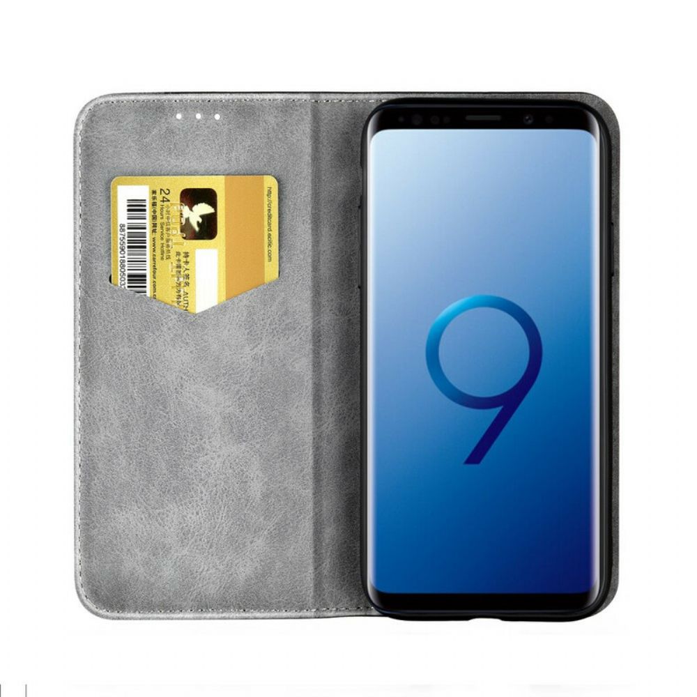 Schutzhülle Für Samsung Galaxy S9 Flip Case Zweifarbiger Ledereffekt