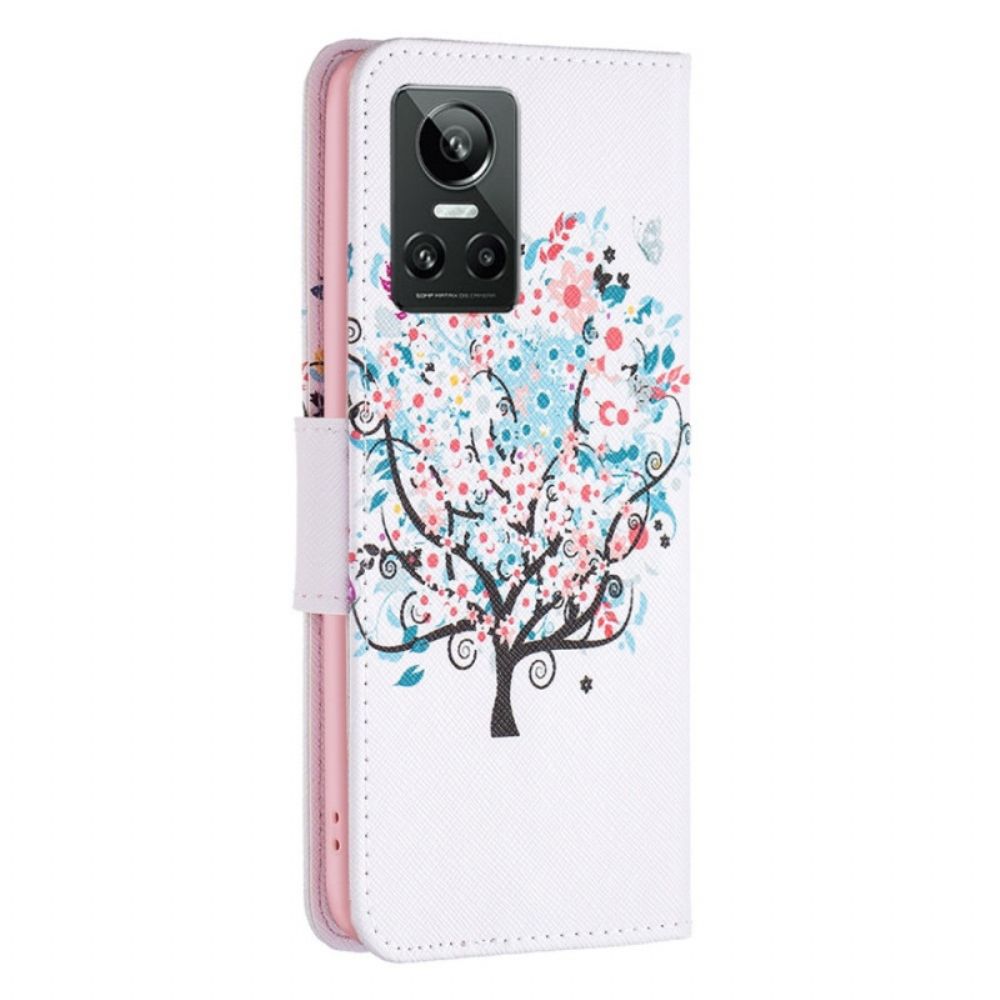 Flip Case Für Realme GT Neo 3 Fantasiebaum