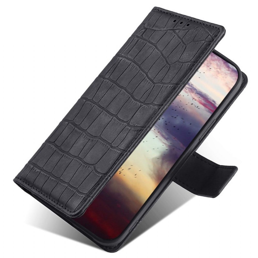 Flip Case Für Realme GT Neo 3 Krokodilstruktur